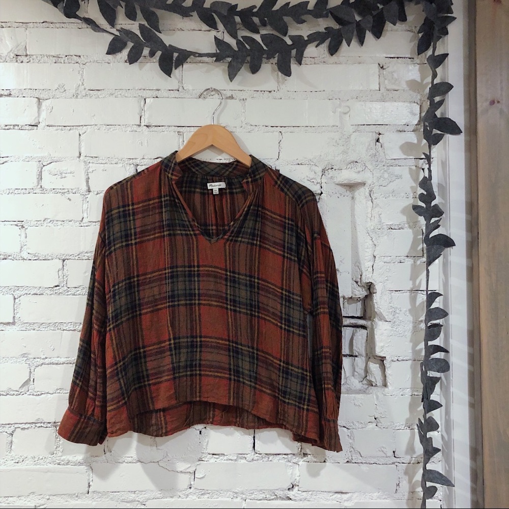 Madewell Highroad Plaid Popover